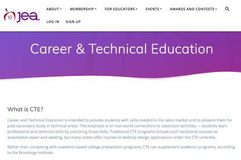 screen shot of CTE page from JEA