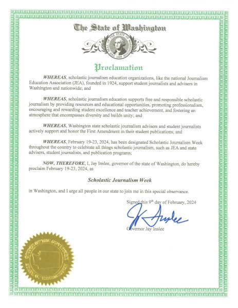 Gov. Jay Inslee signed the proclamation on Feb, 9, 2024.