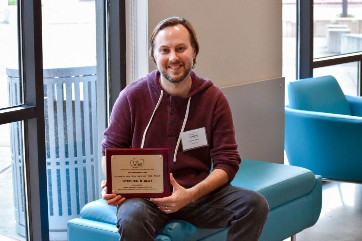 The 2026 WJEA Adviser of the Year was awarded to Stephen Sibley from Cascade High School.